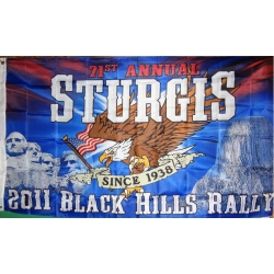 Флаг байкерский коллекционный "STURGIS 2011"